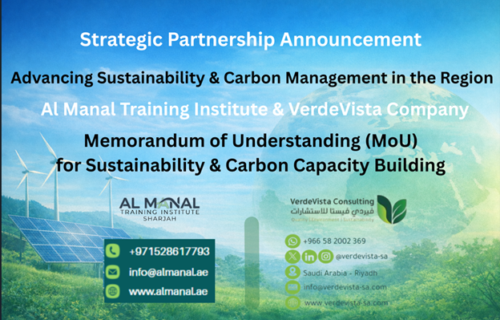 MoU Signed Between Al Manal Training Institute and VerdeVista Consulting for Sustainability & Carbon Capacity Building